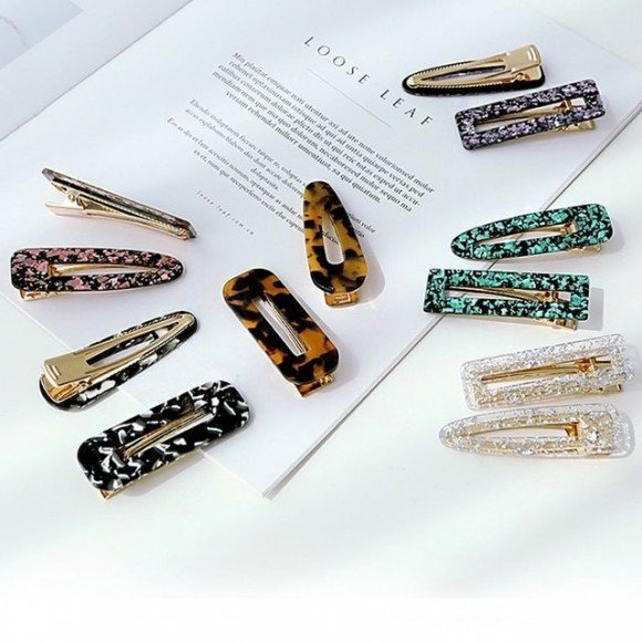 여성 예쁜 집게핀 모음 프렌치 스타일 헤어핀 2P