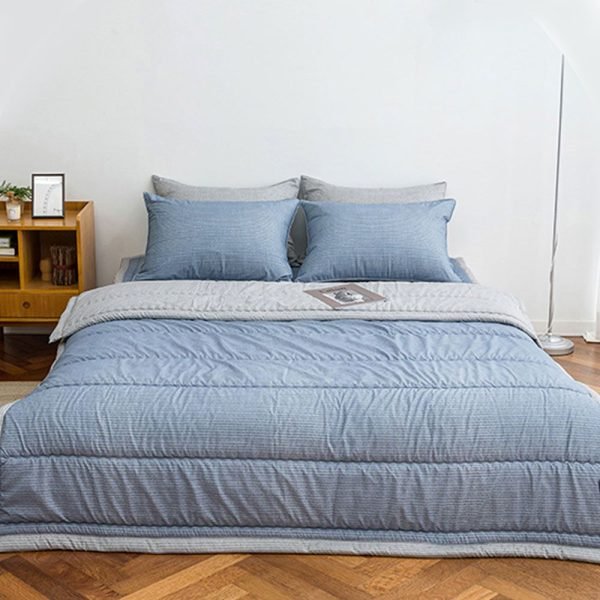 블루 솔트 슈퍼싱글 간절기 이불 베개커버 세트