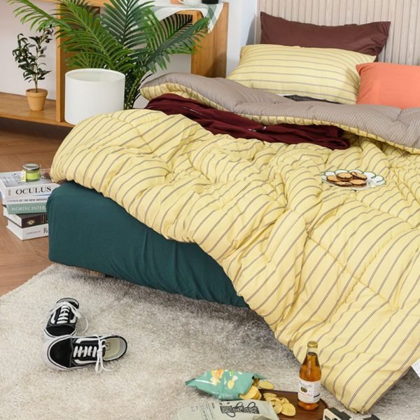 머스타드 마크 슈퍼싱글 차렵 이불 베개커버 세트