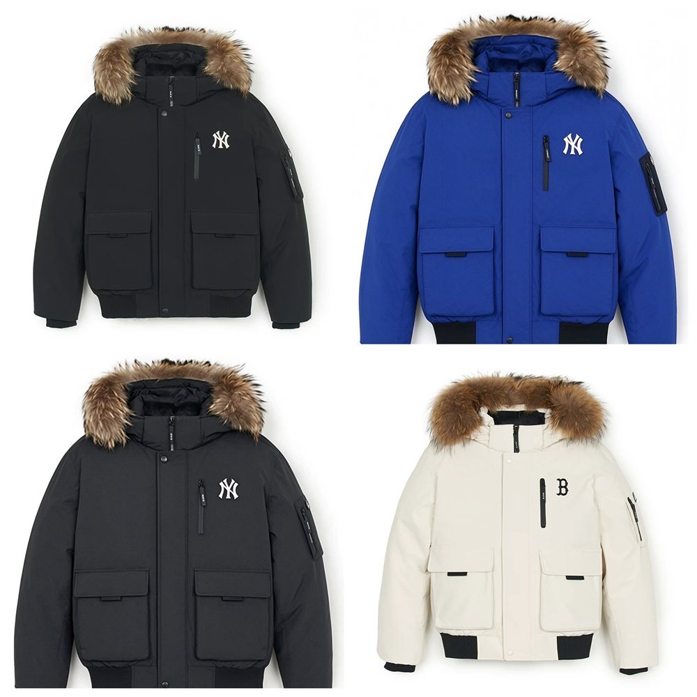 MLB 뉴에라 뉴욕양키스 봄버 다운 재킷 폭스퍼 카라 3ADJB1546 (4 COLOR)